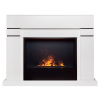 Электрокамин RealFlame Lindelse 26 WT с очагом 3D Cassette 630 Black Panel